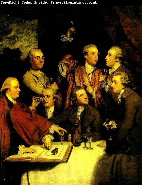 Sir Joshua Reynolds members of the society of dilettanti